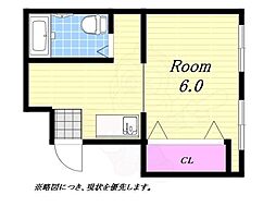 富岡ビル ワンルームの間取図画像