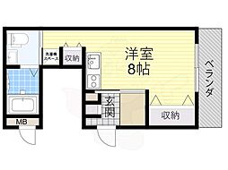 フォーラム此花四貫島 ワンルームの間取図画像