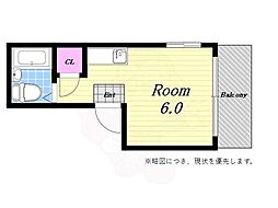 白浜ビル ワンルームの間取図画像