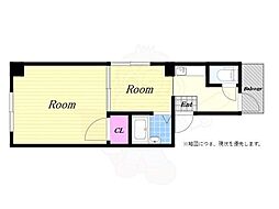 アドニスハイツ 2Kの間取図画像