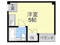 ハイツ福寿 ワンルームの間取図画像