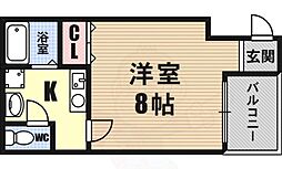 アバンス南市岡 1Kの間取図画像