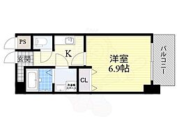 PerfectLife本田 1Kの間取図画像