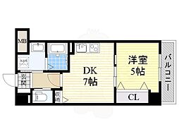 グランコート 1DKの間取図画像