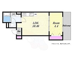 エフスタイル此花 1LDKの間取図画像