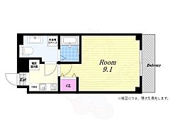 VILLAK&F 1Kの間取図画像