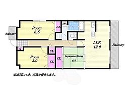 サンクタス弁天町 3LDKの間取図画像