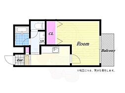 ジャルス本田 1Kの間取図画像