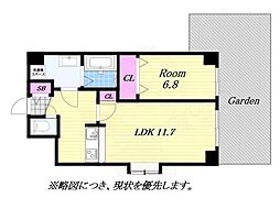 ラムール波除 1LDKの間取図画像