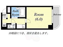 カサグランデ 1Kの間取図画像