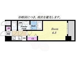 S-RESIDENCE阿波座WEST 1Kの間取図画像