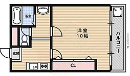 デイズハイツ弁天 1DKの間取図画像