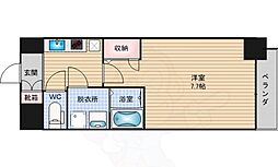 プレミアムコート大正フロント 1Kの間取図画像