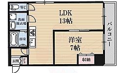 ウイングコート桜通り 1LDKの間取図画像