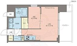 プレジオ弁天町ASIAN 1LDKの間取図画像