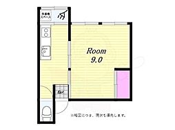 深居ビル 1Kの間取図画像