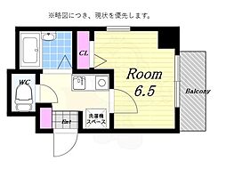 プレサンス同心アーバンステージ 1Kの間取図画像