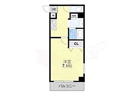 B-RISE梅香 1Kの間取図画像