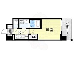 ファーストフィオーレグランフォート 1Kの間取図画像