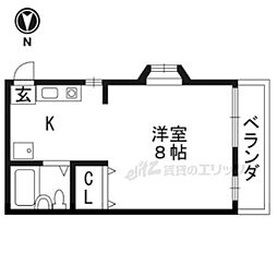 アストロプラザ3 1Kの間取図画像