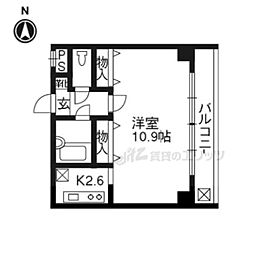 ファーストコート東山三条 1Kの間取図画像
