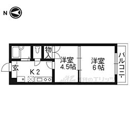 ス・プレールタナカ 2Kの間取図画像
