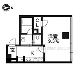 M&M'sapartment 1Kの間取図画像