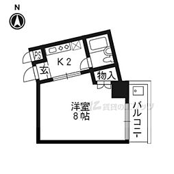 エグゼ東山 ワンルームの間取図画像