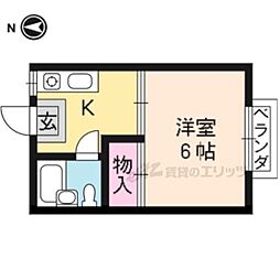 プチハウスしのざき 1Kの間取図画像