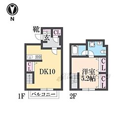 ファービーズコート東野 1LDKの間取図画像