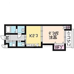 エルファロ 1Kの間取図画像