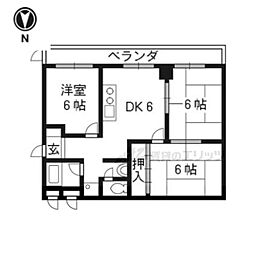 パレット御池 3DKの間取図画像