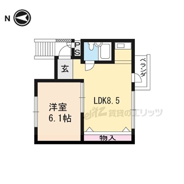 リビエールすぎうら 303｜京都府京都市左京区高野清水町(賃貸マンション1LDK・3階・35.00㎡)の写真 その2