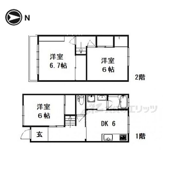 上塔之段町492-4貸家 ｜京都府京都市上京区上塔之段町(賃貸一戸建3DK・1階・53.78㎡)の写真 その2