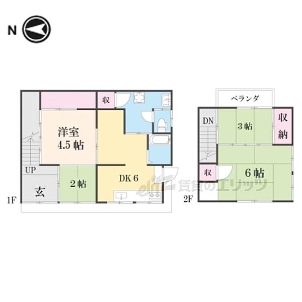 北白川下池田町24貸家 ｜京都府京都市左京区北白川下池田町(賃貸一戸建4DK・--・57.99㎡)の写真 その2