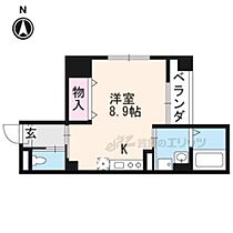 京都府京都市上京区北伊勢殿構町（賃貸マンション1R・4階・26.06㎡） その2