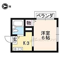 京都府京都市左京区北白川仕伏町（賃貸マンション1K・1階・18.36㎡） その2