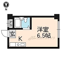 テソロ・ナガノ ワンルームの間取図画像