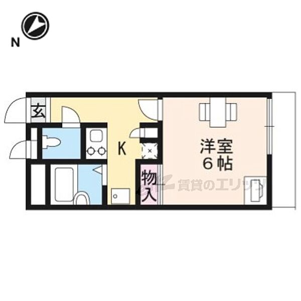 滋賀県守山市守山5丁目(賃貸アパート1K・2階・20.28㎡)の写真 その2