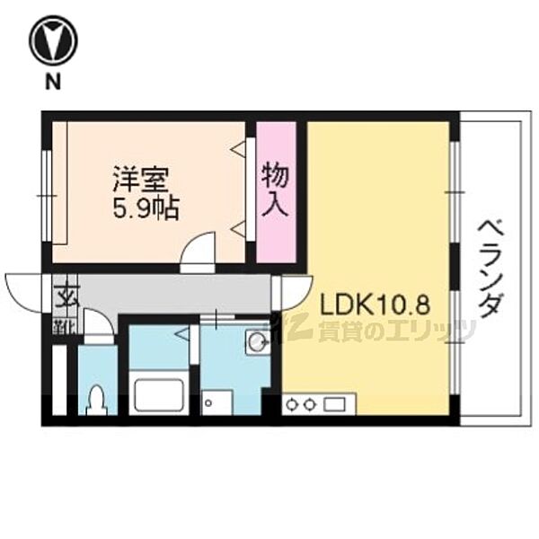 滋賀県大津市野郷原1丁目(賃貸マンション1LDK・3階・42.13㎡)の写真 その2