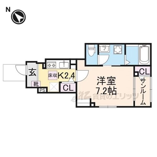 滋賀県大津市本堅田6丁目(賃貸アパート1K・3階・29.72㎡)の写真 その2