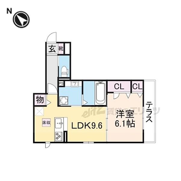 FAROUCHE 106｜滋賀県大津市本堅田4丁目(賃貸アパート1LDK・1階・41.84㎡)の写真 その2