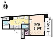 ワイズアクト 503 ｜ 滋賀県大津市皇子が丘2丁目（賃貸マンション1K・5階・22.63㎡） その2