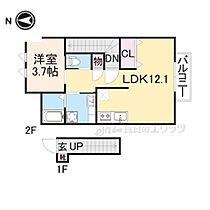 滋賀県彦根市古沢町（賃貸アパート1LDK・2階・40.06㎡） その2