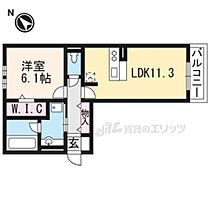 滋賀県草津市矢倉1丁目（賃貸アパート1LDK・1階・45.02㎡） その2