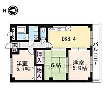 コンフォート 106 ｜ 滋賀県草津市追分二丁目（賃貸マンション3LDK・1階・57.57㎡） その2