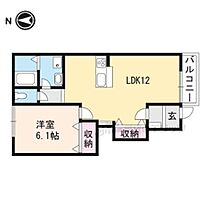 滋賀県大津市本宮2丁目（賃貸アパート1LDK・1階・43.90㎡） その2