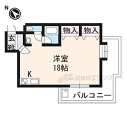 メゾン寿 ワンルームの間取図画像