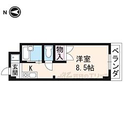 ピュアコート 1Kの間取図画像