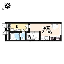レオパレスみくも西 1Kの間取図画像